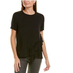 Max Mara Briose Silk Top in Black Size 8